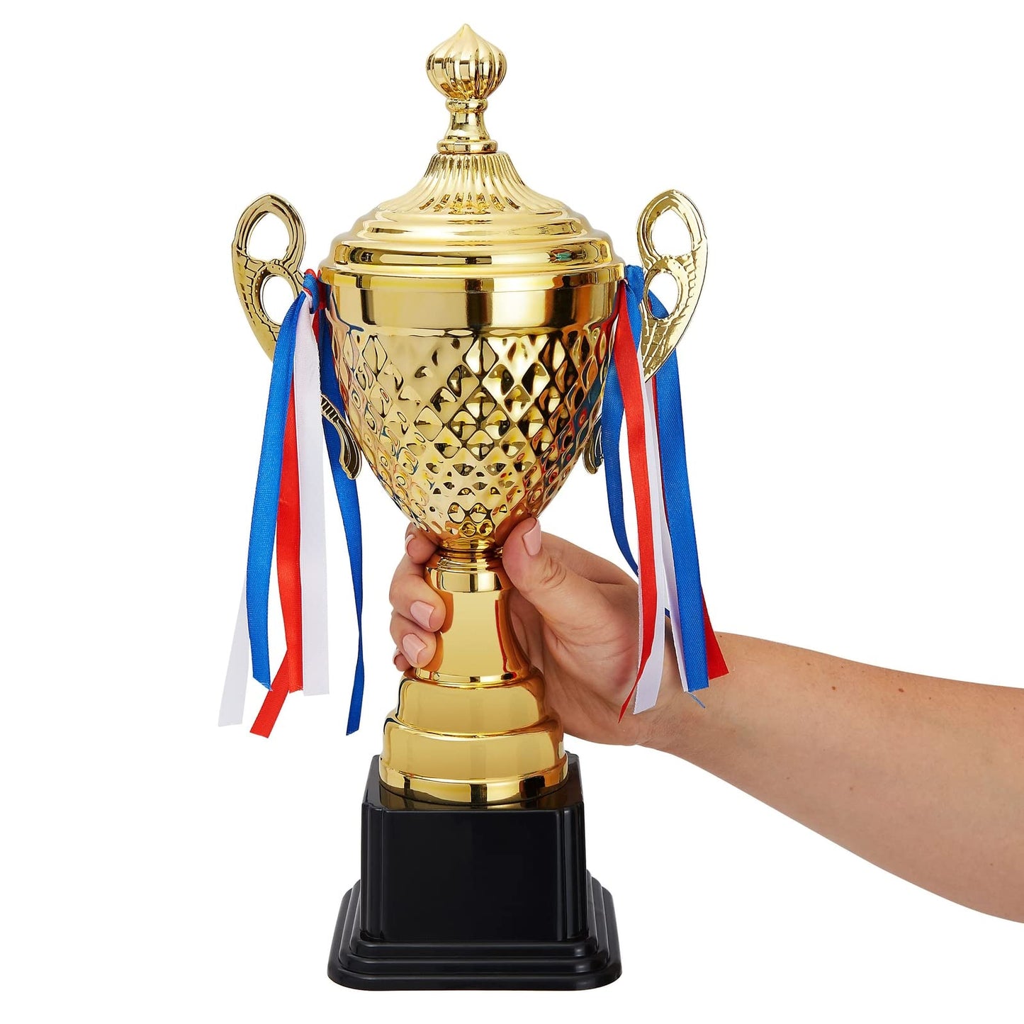Juvale Large Gold Trophy Cup for Sports Championships, Tournaments, Award Competitions, Spelling Bee (15.2 x7.5 x 4.75 in) - Trophy Award
