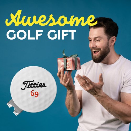 ZEETY Funny 3D Golf Ball Marker with Magnetic Hat Clip – Unique Golf Gifts & Golf Accessories for Men and Women Golfers