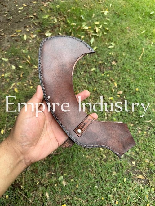Customized Handmade J2 Steel Full Tang Hunting 15 Inch Long Egytian Mini Khopesh with Leather Sheath, Perfect Leather Wrapped Grip by Empire Industry
