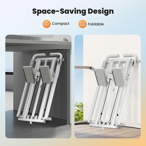 Foldable Stepper Climbing Machine with Step Counter, with Step Counter Stair Stepper for Home Space-Saving Step Machine Foldable Stair Stepper, for at-Home Exercise
