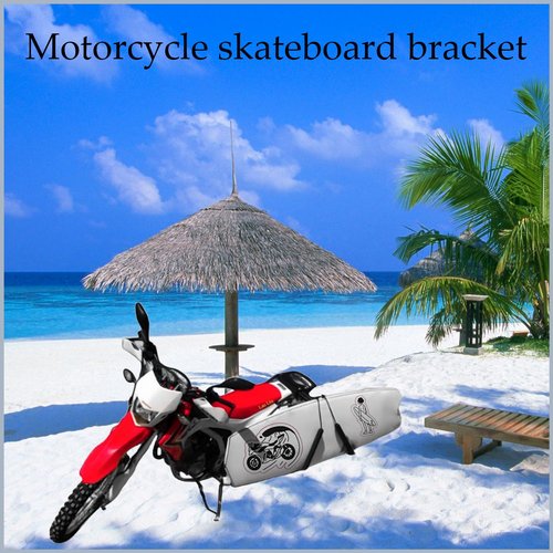 FTGear Portable Bicycle Surfboard Racks, Aluminum Alloy Surfboard Rack and Holder with Mounting Hardware, Easy Assembly for Motorcycle, Mopeds and E-Bikes, Black, KVG-IL0-E07901