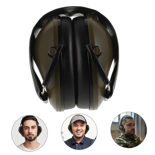HANABASS Shooting Earmuffs Ear Defenders Electronic Hearing Protection Ear Protection Headphones Hunting Headphones Noise Reduction Headphones Sound Cancelling Headphones Abs Green