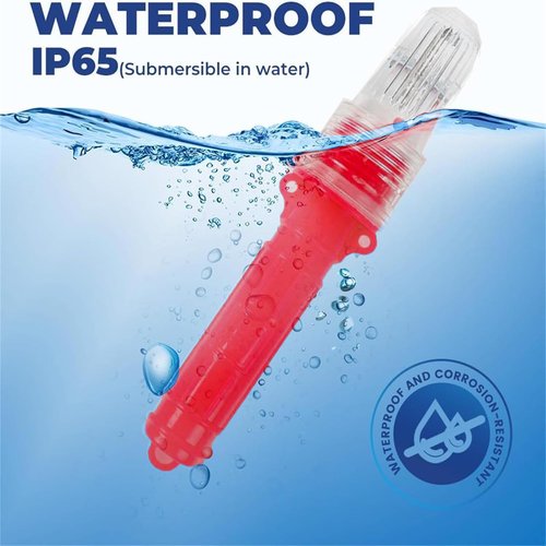 3Pcs Boat Flares,Smart Marine Signal Light,Boat Flares Marine Waterproof Emergency Signals for Fishing Nets, Buoys & Boats (Red)