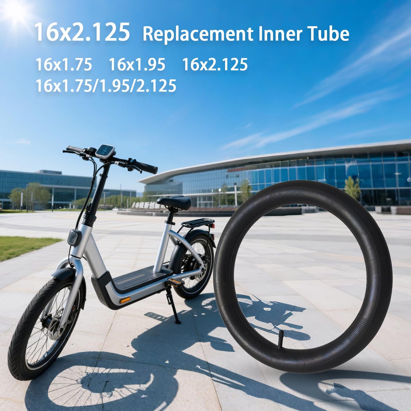 2-Pack 16x2.125 Inner Tube 16x1.75/2.125 16 Inch Bicycle Bike Tube 16x1.75 16x1.95 16x2.125 Bike Tire Tube