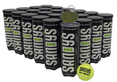 Sandy’s Padel Balls – Tournament Pro Series – 24 Cans (72 Balls) – High Performance, Durable, Sand Court Optimized