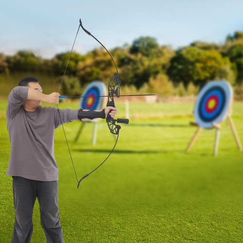 Archery B ow for Adult Beginner, 40lbs Right-Handed B ow Recurve B ow Kit Bow and Arrow Kit with Finger Guard Black