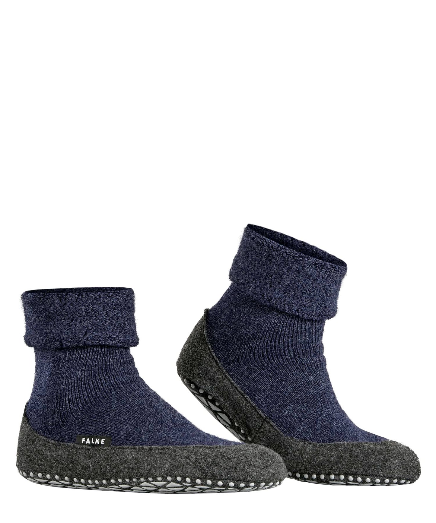FALKE Men's Cosyshoe Slipper Socks, Blue (Dark Blue 6680), 9.5-10.5