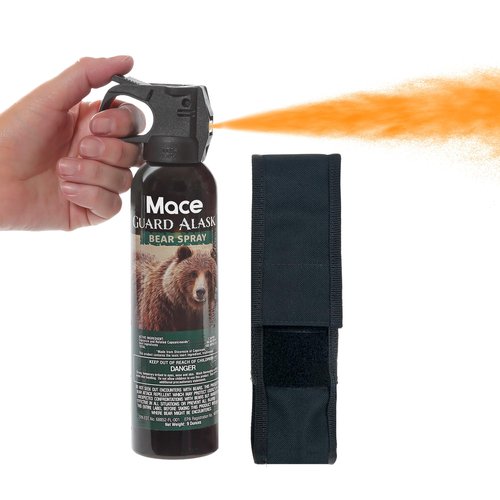 Mace Bear Spray - Guard Alaska Bear Deterrent & Self Defense Spray with Spray Holster, 9.17 oz, 20ft Effective Range Up to 40ft, Max Strength 20% OC, Great for Hiking, Camping, Hunting