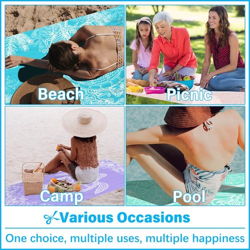 Vikumond Thin Turkish Beach Towel Lightweight Soft Cotton Extra Large XL Oversized Sand Free Sandproof Absorbent Quick Dry Towels Cloud Bath Pool Travel Compact Essentials Accessories for Adult Gifts