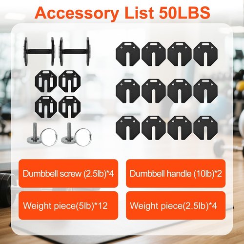 Adjustable Dumbbell Sets 80LBS Pairs Durable Steel Build, Free Weights Dumbbells Set with Anti-slip Handle, 5 LBS Increment, For Full Body Home Gym Workout 80LBSx2