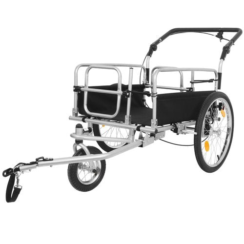 3-in-1 Heavy-Duty Bike Cargo Trailer ??E-Bike Compatible Steel Frame, 110lb Capacity, 20" Wheels & Accessories