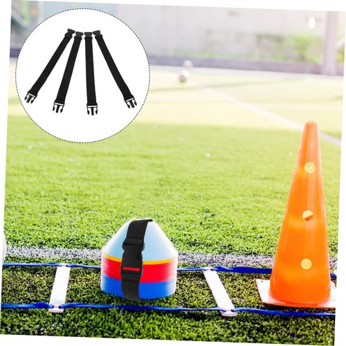 KOMBIUDA 4pcs Adjustable Football Training Cone Strap Easy Close Cone Holder for Sports Events and Travel Organization Portable Agility Disc Carrier with Closure for Soccer and Basketball