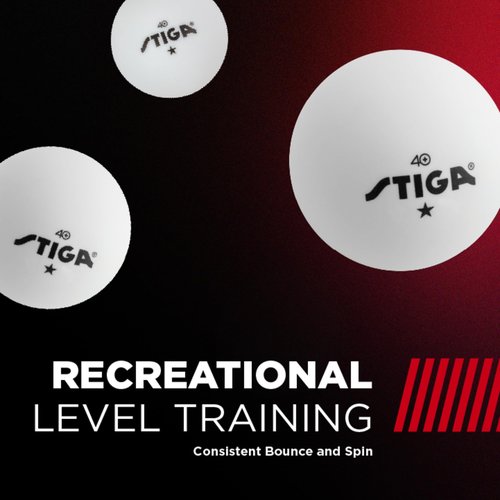 STIGA Ping Pong Balls – 6pk White 1-Star Table Tennis Balls, Official Size 40mm ABS Balls, Ultimate Durability for Indoor/Outdoor Ping Pong Tables