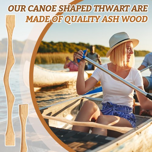 DoubleFill 2 Pcs 36" Canoe Yoke Carring Yoke, Clear Finish