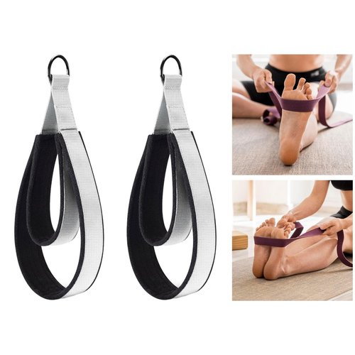 YueShengYCHUANG 2Pcs Pilates Straps with D Rings for Home Gym Use