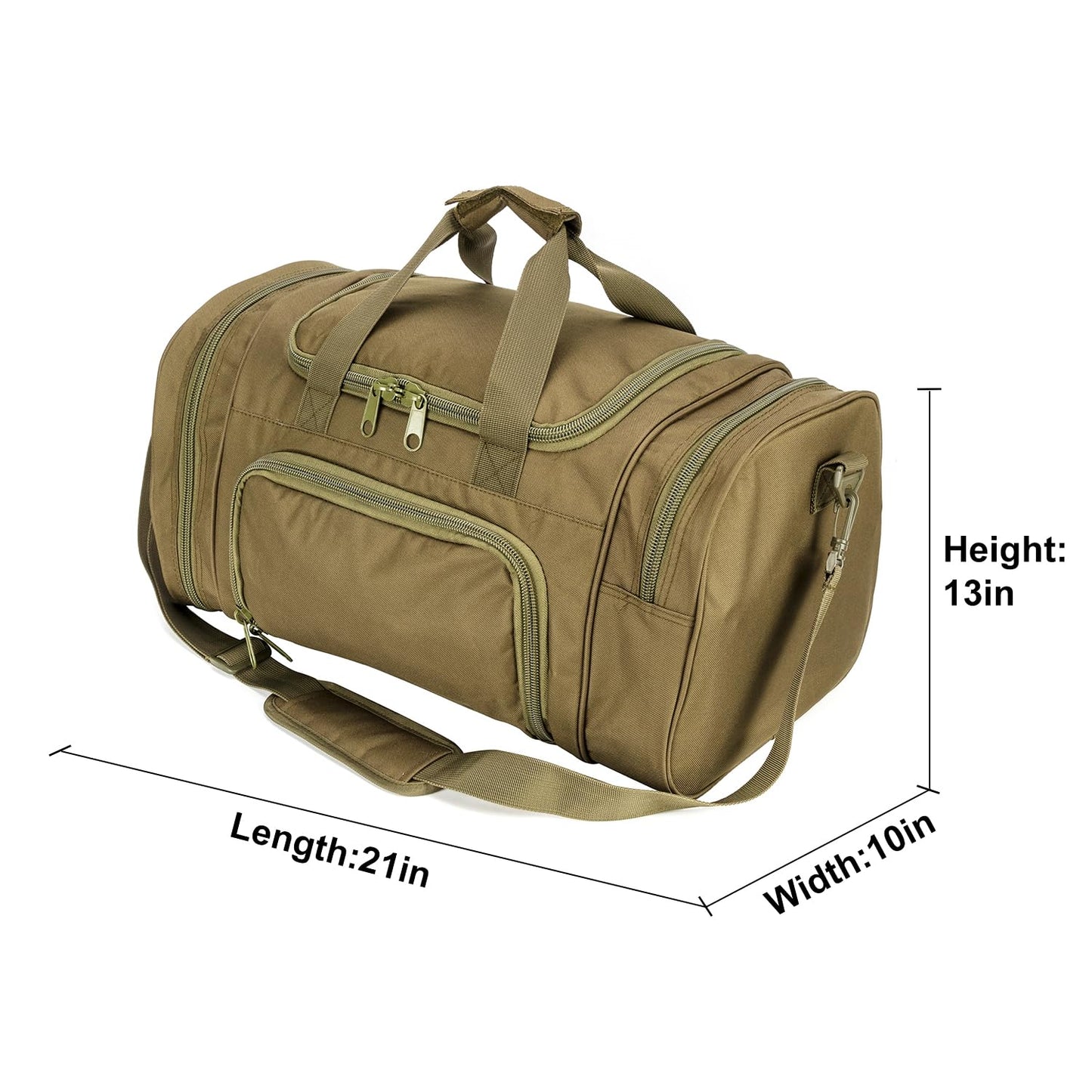 ZSearARMY Gym Duffel Bag for Men Sports Duffel Bag with Shoe Compartment (GREEN-Model A)