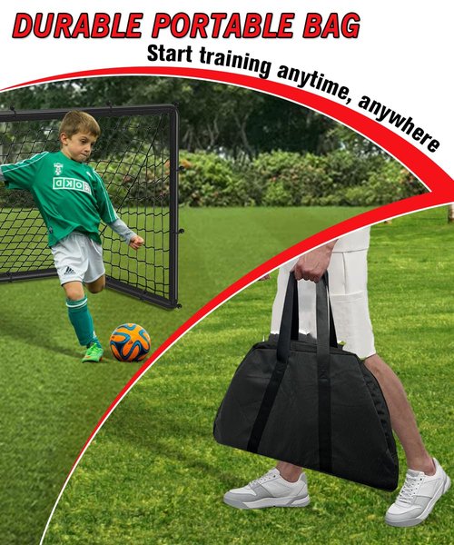 Queension Kids Soccer Goals for Backyard, 3.5x3 ft Pop Up Soccer Goal for Toddler Ages 3-5,8-12, Football Net Training Equipment with Carry Bag for Youth Outdoor Sports Games
