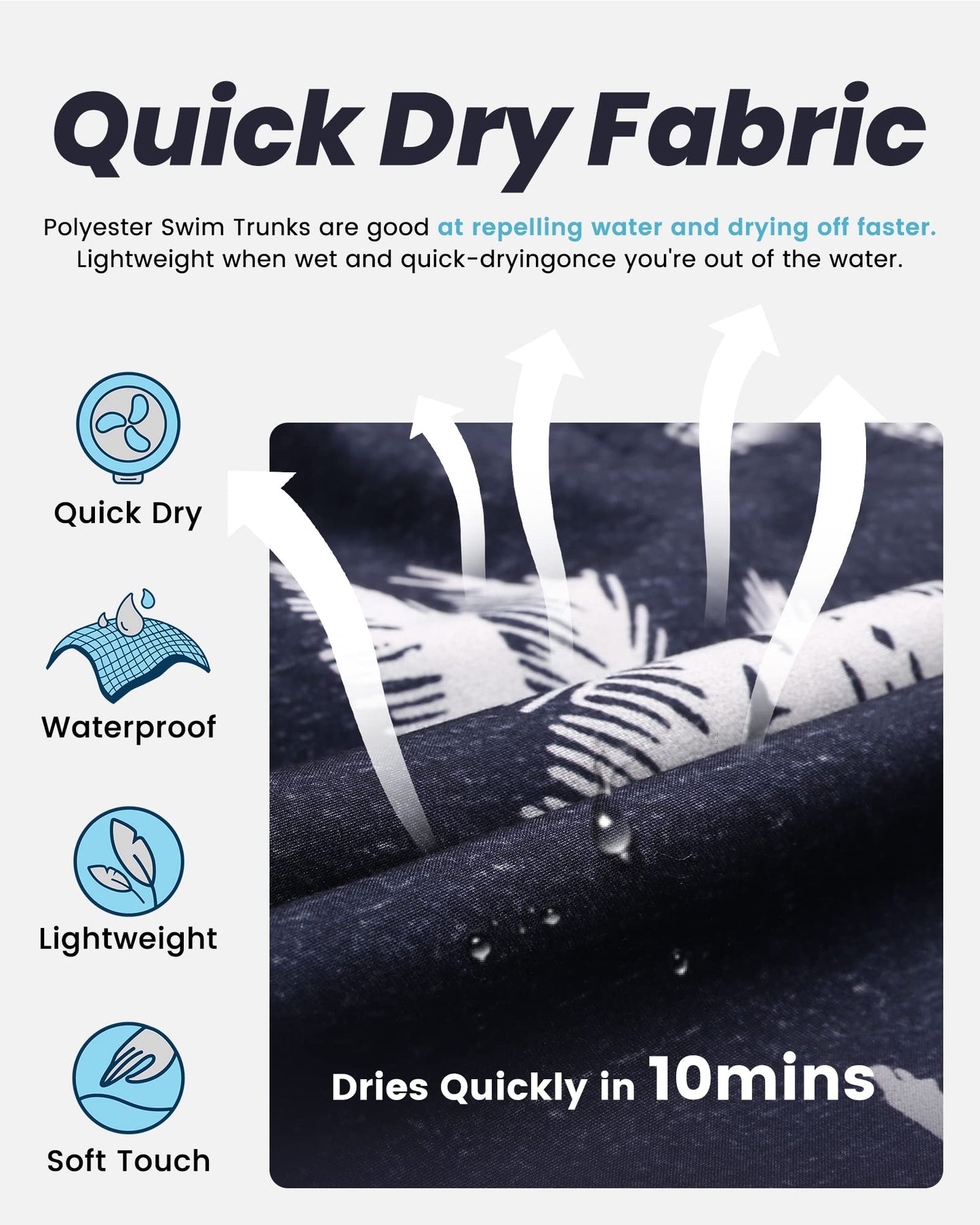 maamgic Mens Swim Trunks Quick Dry Swim Shorts with Mesh Lining Funny Swimwear Bathing Suits 7inch Bird Black Large
