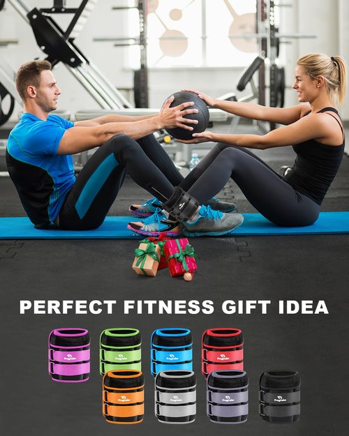 Fragraim Adjustable Ankle Weights 1-20 LBS Pair with Removable Weight for Jogging, Gymnastics, Aerobics, Physical Therapy, Resistance Training|Each 2-10 lbs, Total 20LBS, Black