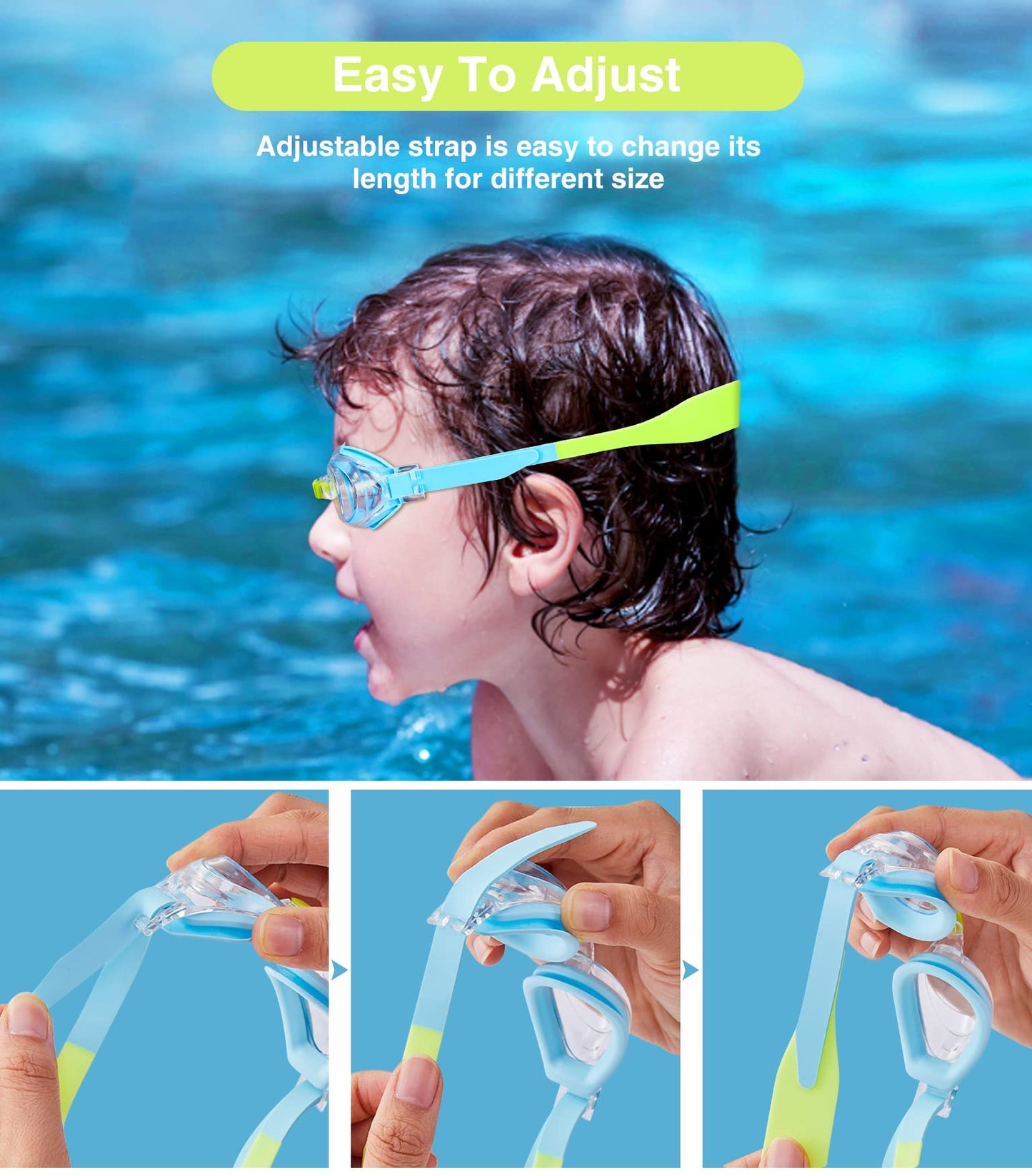 Aegend Kids Swim Goggles (2 Pack) No Leaking Waterproof Swimming Goggles