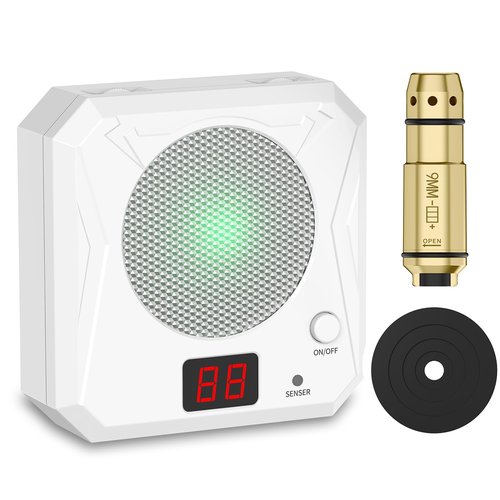 Gobxld Portable Laser Trainer Target &9mm Laser Training Cartridge with Chamber Extractor Tool for Training Extra Replaceable Rubber Strike Pads