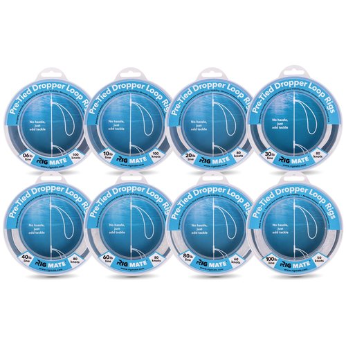 30 lb Pre-Tied Dropper Loop Rigs. Fishing Line Spool. Loops 18 Inches Apart with 5.5 Inch Loop Size. Perfect for Saltwater & Freshwater Fishing. Perfect for Snapper & Other Bottom Feeding Fish.