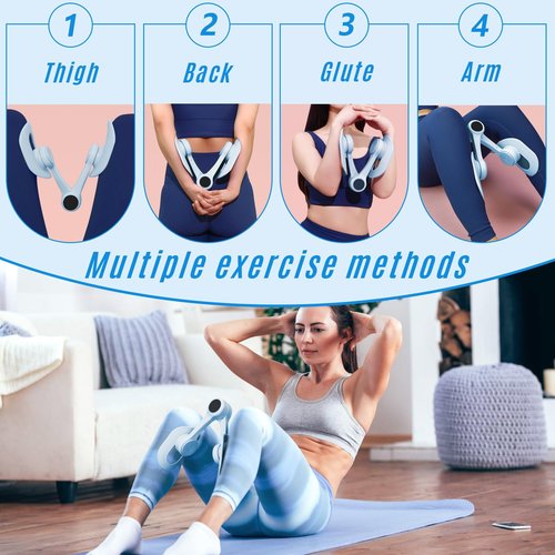 Thigh Master for Women-Upgraded Thigh Trainer,Smart Screen Display,Enhanced Resistance Hip,for Weight Loss and Postpartum Rehabilitation,Kegel Exercise Products for Pelvic Floor ﻿ (Blue)