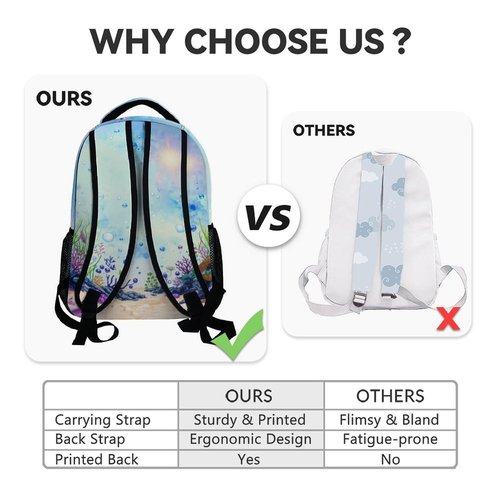 MEETUHONEY Personalized School Backpack for Kids - 17 Inch Axolotl Kids School Bag for Elementary - Portable Lightweight Animals Backpacks for Preschool