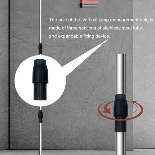 ZGGJZKV Vertical Jump Tester, Height Adjustable Vertical Jump Measurement Tool, Jump Height Trainer for Basketball and Volleyball Training (‎Jump Tester, 7.55 ft-11.35 ft (2.3m-3.46m))