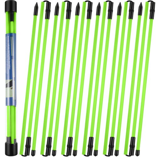 Soulchen 6 Pack Golf Alignment Sticks 48 Inches Collapsible Alignment Rods Golf Practice Rods Training Aid for Aiming Putting Golf Training Sticks with Clear Tube Case for Easy Carrying