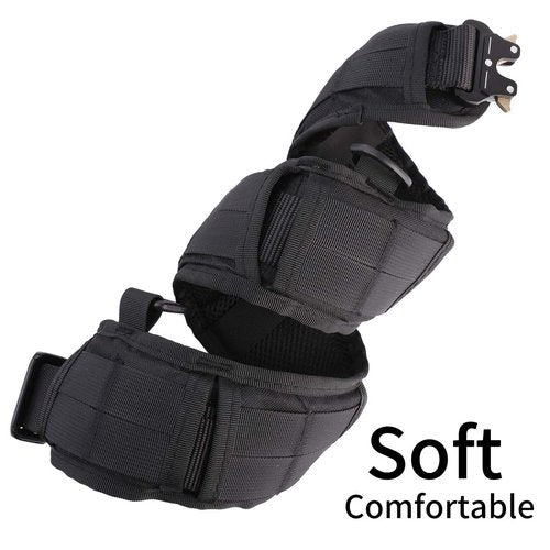 HLYQE Tactical Battle Belt Set War Belt Condor Belt Military Wasit Belt with Mesh and Lining Thickening EVA MOLLE Belt for Shooting War Game Paintball Hunting Sports Outdoor (Army Green)
