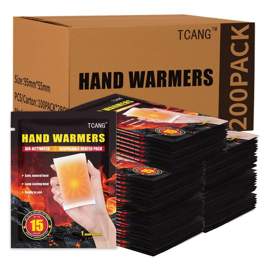 200 Pack Hand Warmers Disposable - Up to 15 Hours of Heat - Super Long Lasting Air Activated Warmers, All Natural & Portable for Body, Hands & Toes - Odorless Hot Warmer Gifts for Winter Work