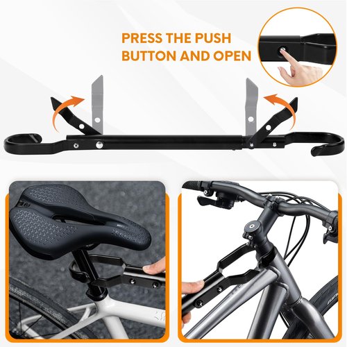 Soarify Hitch Bike Rack Mounts on Car, SUV, RV, 2" Hitch Receiver, 4 Bike Capacity, 143 lbs Load, Tilt Release, Rubber Straps, Included Bike Cross BAR Adapter