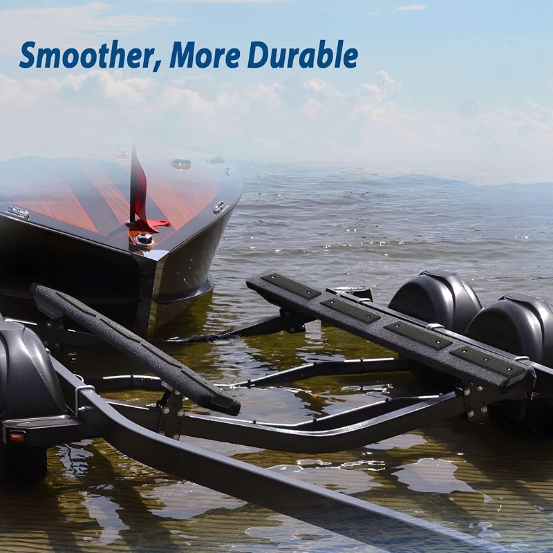 Heavy Duty Boat Trailer Bunk Slides 3" x 10" with 8 Pads + 2 Enders (Variation 8 Pads + 2 Bunk Enders)