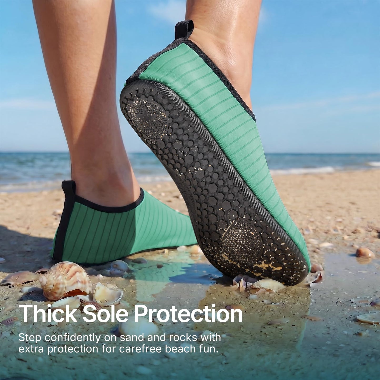Water Shoes for Women Men Quick-Dry Aqua Socks Swim Beach Barefoot Yoga Exercise Wear Sport Accessories Pool Camping Must Haves Adult Youth Size 7-8Women/6-7Men