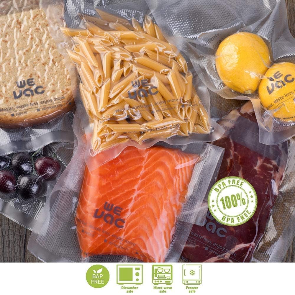 Wevac Vacuum Sealer Bags 100 Quart 8x12 Inch for Food Saver, Seal a Meal, Weston. Commercial Grade, BPA Free, Heavy Duty, Great for vac storage, Meal Prep or Sous Vide