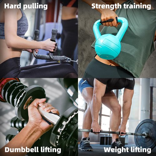 Anti-Slip Workout Grips, Ergonomic Silicone Hand Guard Grips for Palm Protection, Weightlifting, Pull-ups, Gym Training and Workouts for Both Men and Women