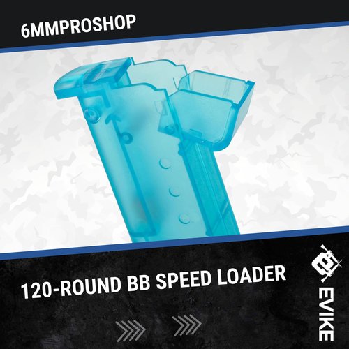 Evike Airsoft - 6mmProShop 120rd Airsoft Universal BB Speed Loader (Color: Small ~120rds / Blue)