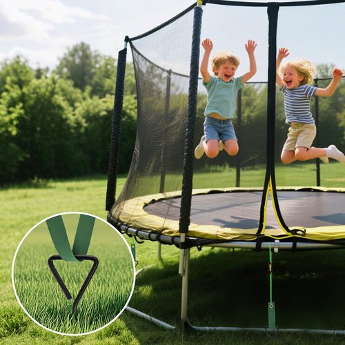 ZOOFOX 6 Pack Tree Stake Kit, Tree Straightening Kit for Leaning Tree, Spiral Trampoline Anchors High Wind Heavy Duty for Camping Tents, Car Ports, Swing Sets, Canopies, Sheds, 15.8 inches
