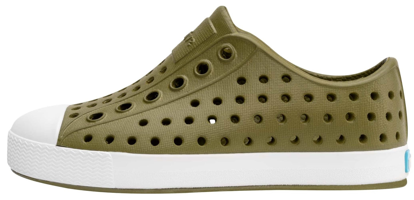 Native Shoes Unisex-Kids Jefferson Sneakers, Rookie Green/Shell White, 12 Little Kid