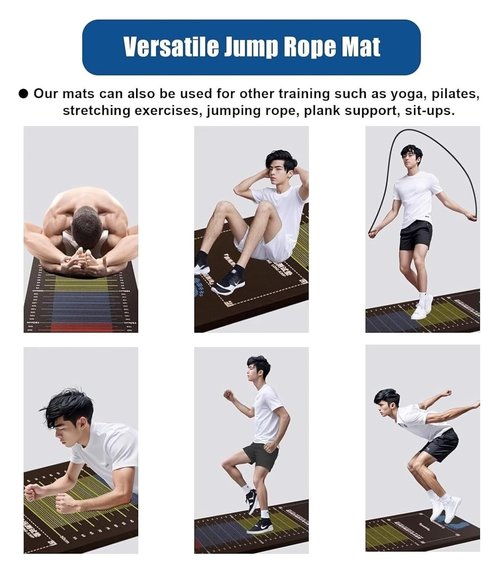 Standing Long Jump Mat Long Jump Practice Test Pad Standing Carpeted Training Mat for Long Jump, Quiet Physical Test Board for School Gym