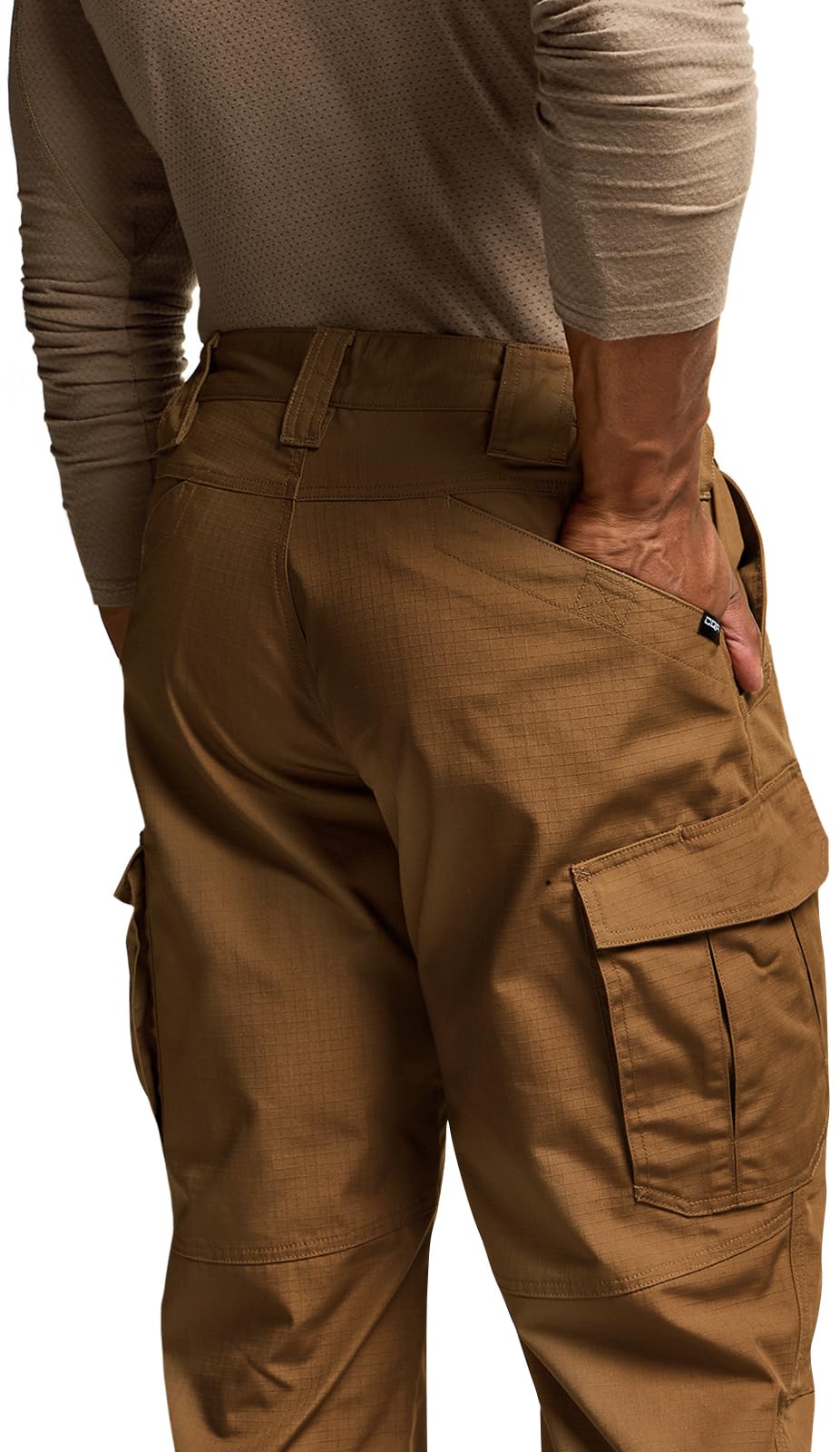 CQR Men's Tactical Pants, Water Resistant Ripstop Cargo Pants, Lightweight EDC Work Hiking Pants, Outdoor Apparel, Raider Mag Pocket Copper Brown, 30W x 32L