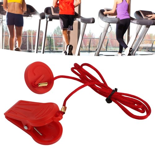 SPYMINNPOO 2PCS Running Machine Key, Emergency Stop Magnet Switch Treadmill Key with Circular Insert Red