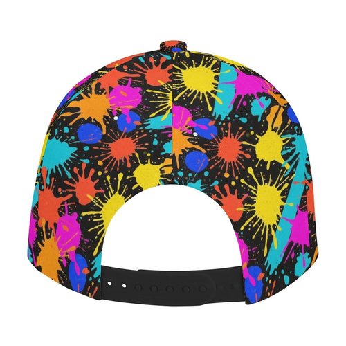Fashion Baseball Cap Colorful Splatter Color Art Dad Cap for Girls and Boys - Fitted Breathable Baseball Bucket Cap Headwear