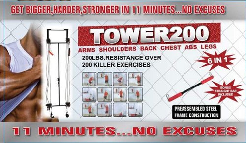 Tower 200, Complete Gym, Door, Gym, Body Building, Workout Equipment Doorway Fitness, Exercise Bands, Resistance Bands Set Men Weight Loss, Body Tower, x Factor, Anti Aging, Women, Free Straight bar
