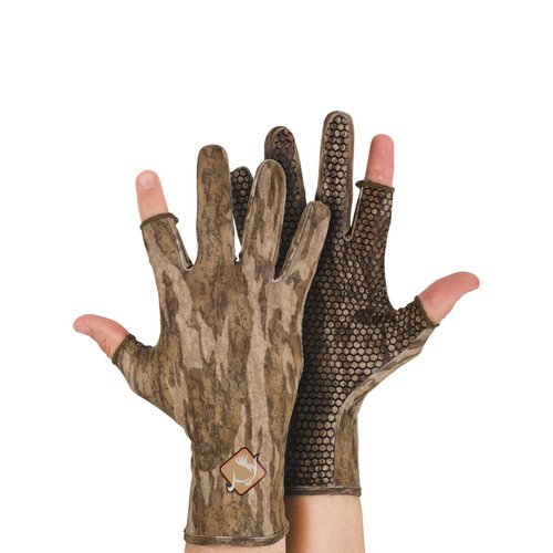 Drake Waterfowl Performance Stretch-Fit Shooter Turkey Lightweight Flexible Hunting Gloves with Silicone Grip Texture Palm, Bottomland, L/XL