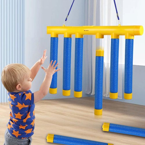 Reaction Time Training Toy,Falling Sticks Game,Catching Sticks Game,Drop Sticks Game,Upgrade Reflex Challenge Game,Hand Eye Coordination Training Toy for Kids and Adults (Blue)