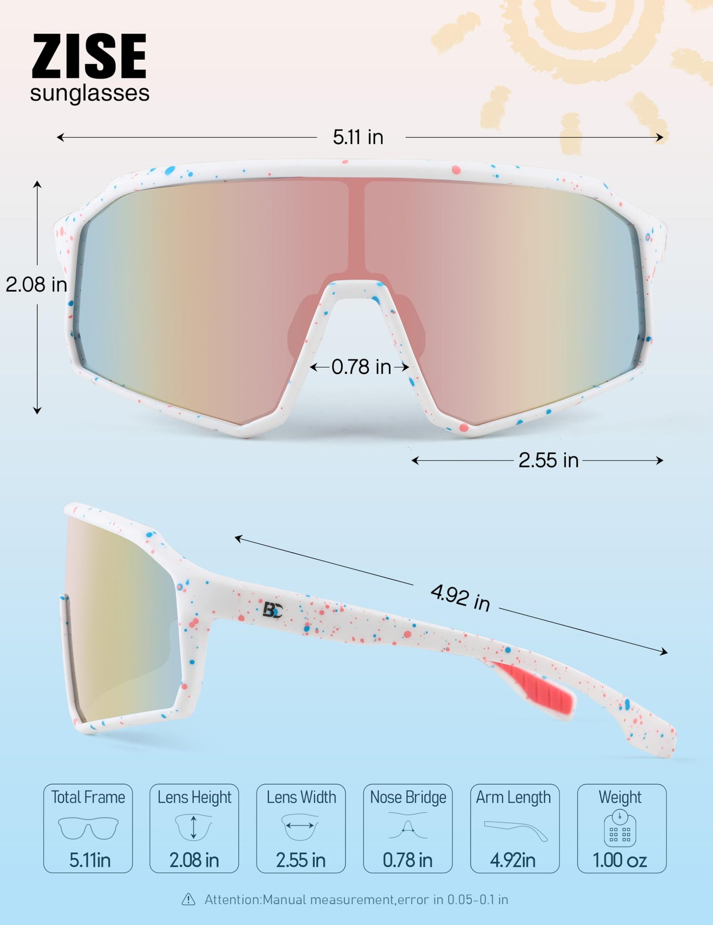 BIRCEN Kids Baseball Sunglasses for Youth - Boys Girls Polarized Sports Sun Glasses UV Protection for Cycling Age 5-12