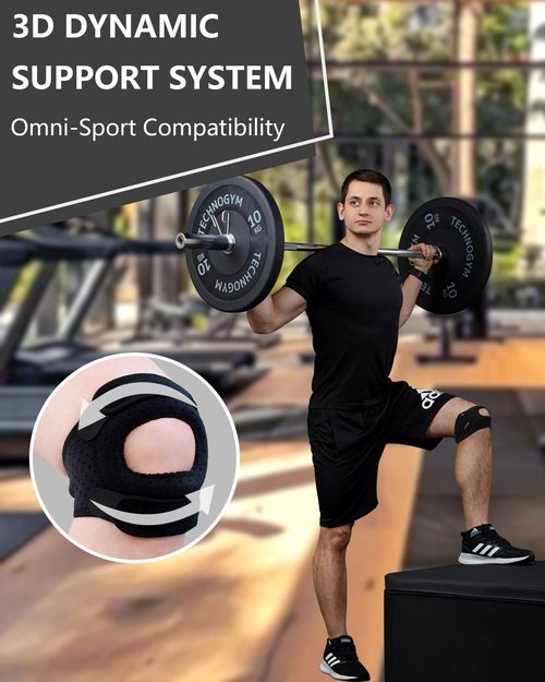 Professional Knee Brace with Side Stabilizers & Patella Gel Pads ??Adjustable Pain Relief for Runner?™s Knee, Jumper?™s Knee (Patellar Tendonitis), Chondromalacia & Arthritis ??Soft Neoprene Support Band for Men & Women (Large)