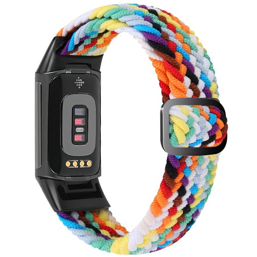 Relting Braided Band Compatible with Fitbit Charge 6/Fitbit Charge 5, Soft Nylon Solo Loop Adjustable Replacement Wristband for Women Men